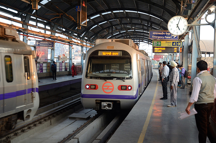 Die Metro, gilt als Vorbild fr S- und U-Bahnen in Indien