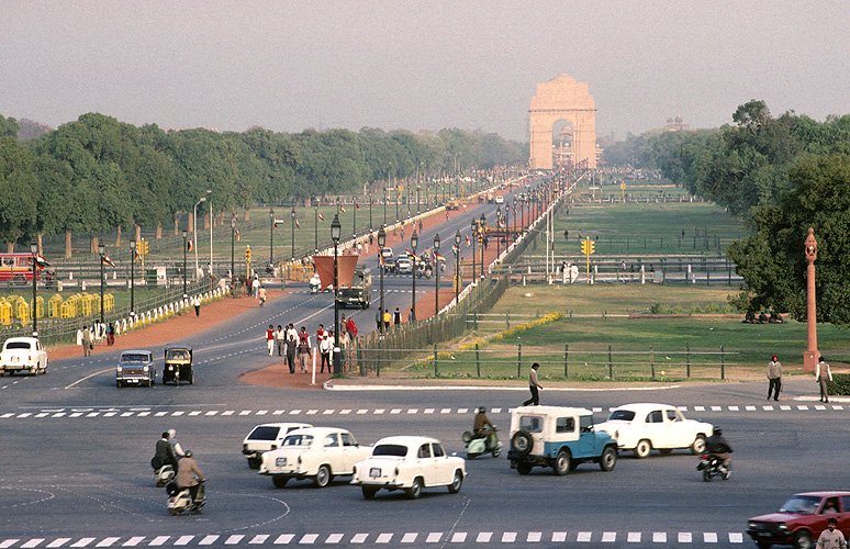 Raj Path, die Reichsstrae fhrt zum India Gate