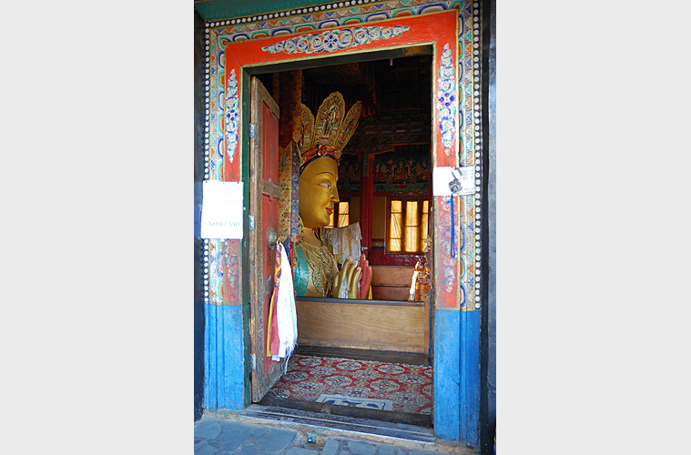  Buddha-Statue im Kloster Thikse