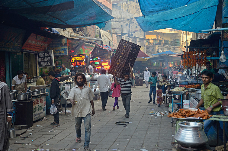 Restaurants im moslemischen Viertel Nizamuddin, New Delhi