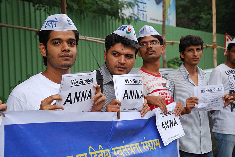 Demonstration gegen Korruption, Pune