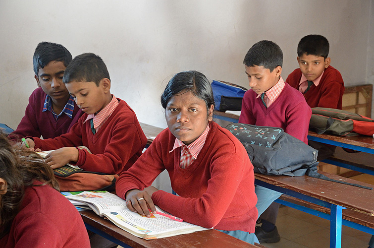 Schler einer NGO-gefhrten Schule in Bihar