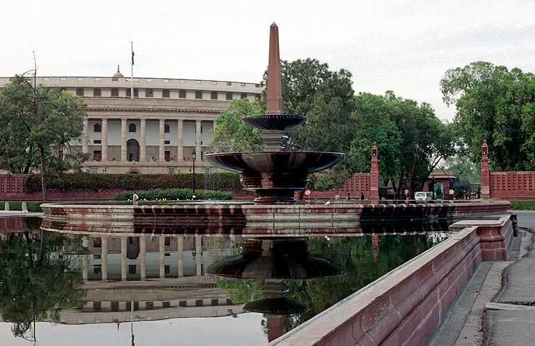 Parlamentsgebude in Neu-Delhi