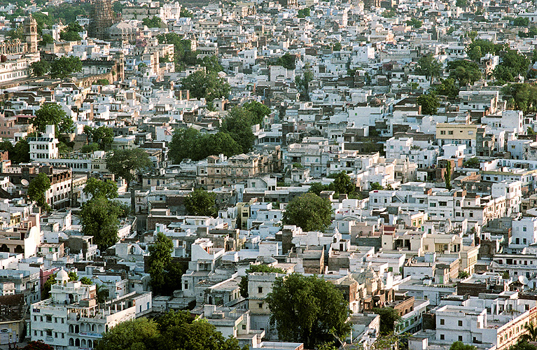 Blick ber Jodhpur, die blaue Stadt in Rajasthan