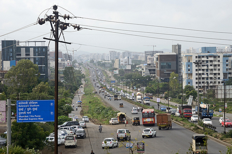 Neubaugebiet am Stadtrand von Pune