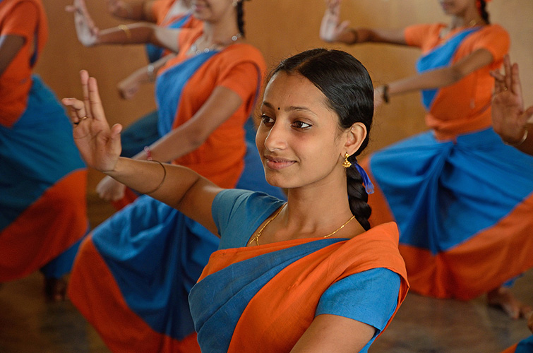 Tanzschlerin an der Kunstakademie Kerala Kalamandalam