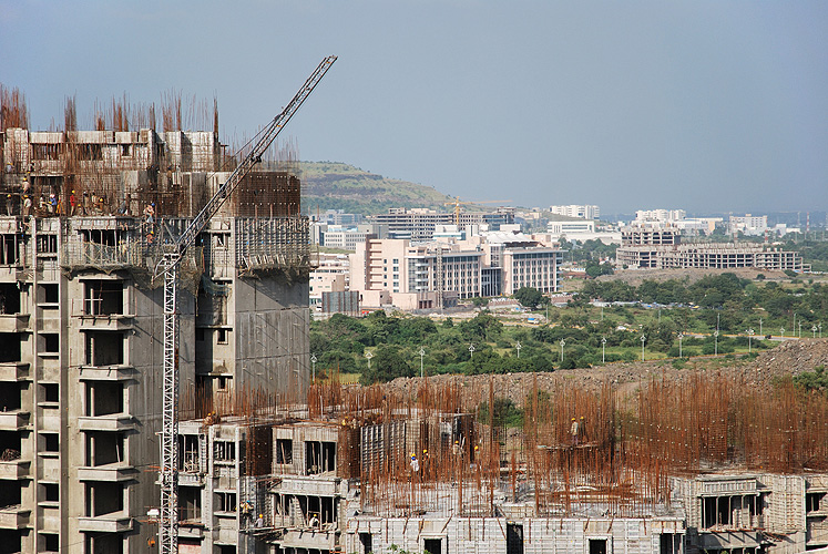 Baustelle in einem Software-Park, Pune