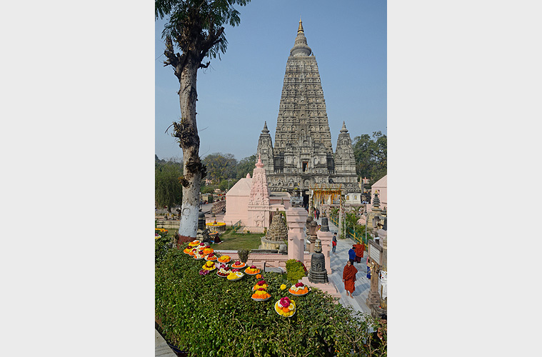 Der Mahabodhi-Tempel in Bodh Gaya