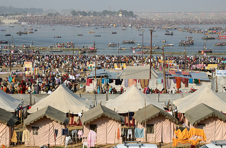 Zeltstadt am Gangesufer, Allahabad 