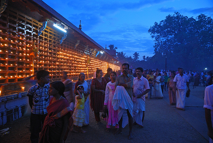 Tempelfest in Kollam, Kerala